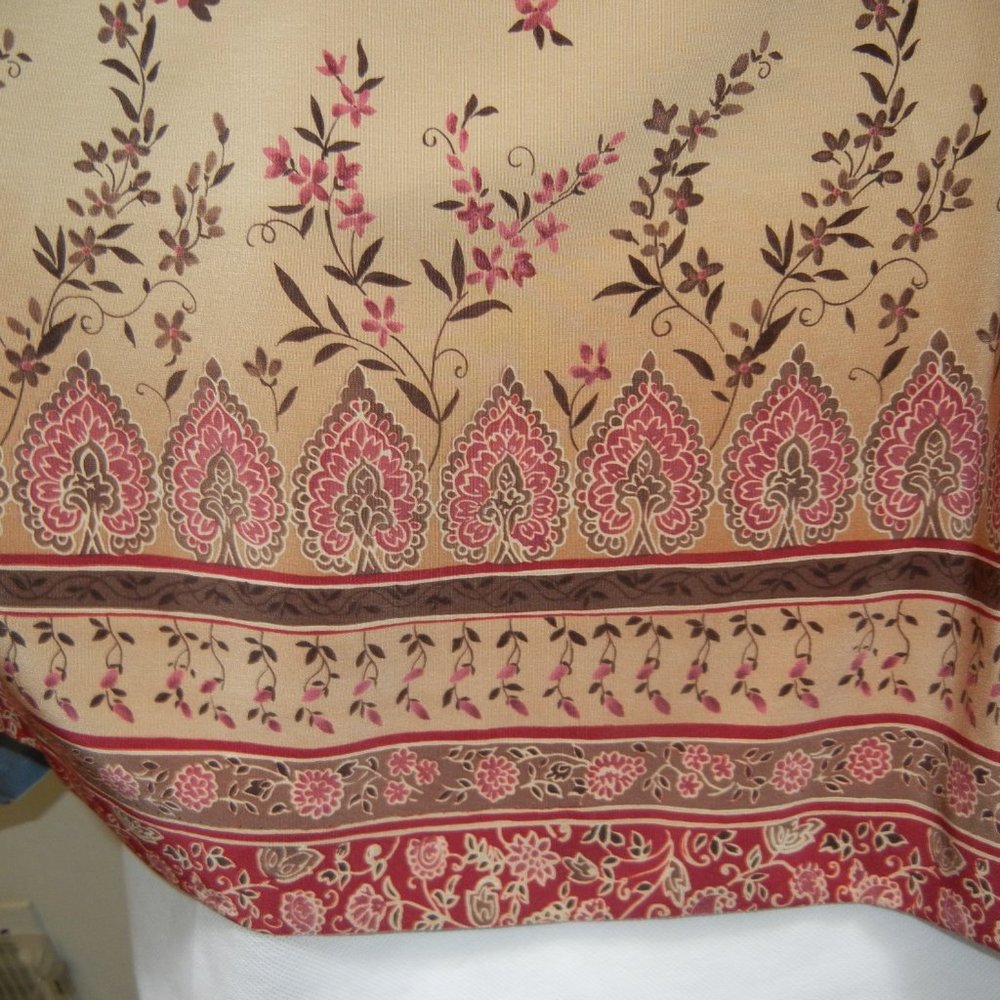 NEW! Skirt Plus Sz 16 Knee Length True Wrap Vintage Floral Midi Easycare NWOT - Picture 5 of 6